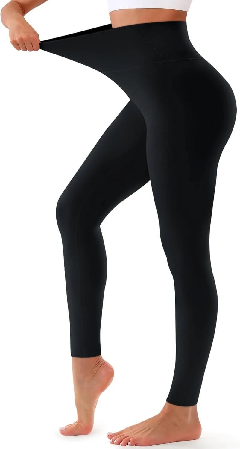 Bluemaple High Waisted Leggings for Women - Tummy Control Pants Non See Through Workout Soft Yoga Pants