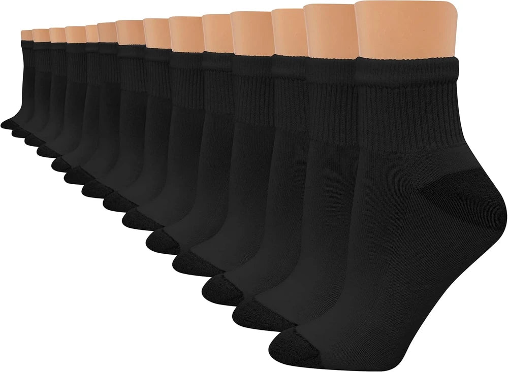 Hanes Women's Crew, Ankle, and No-Show Moisture-Wicking Cushioned Athletic Socks (14 Pack)