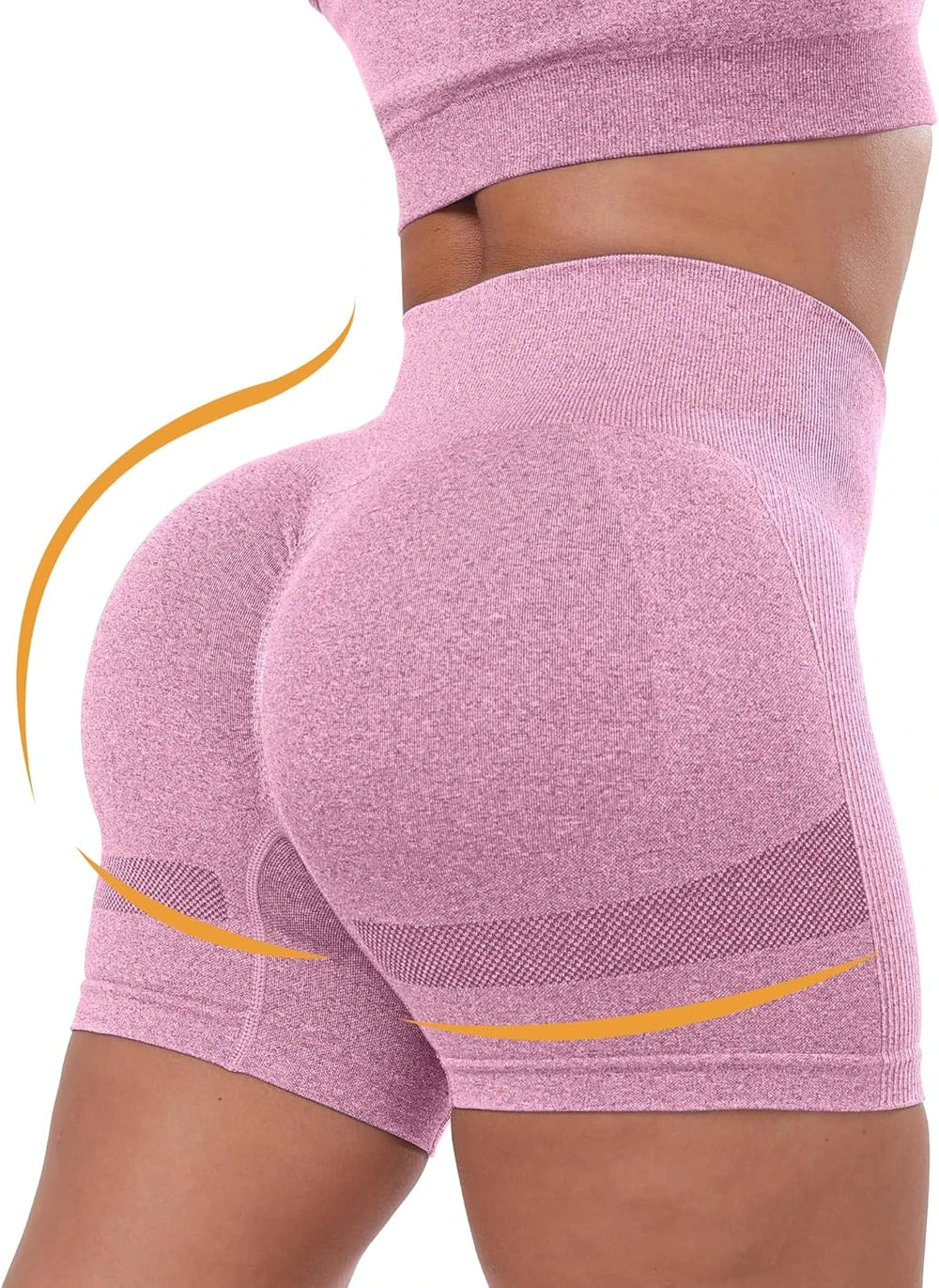 CHRLEISURE Workout Shorts Sets for Women, High Waisted Gym Butt Lifting Scrunch Butt Seamless Shorts
